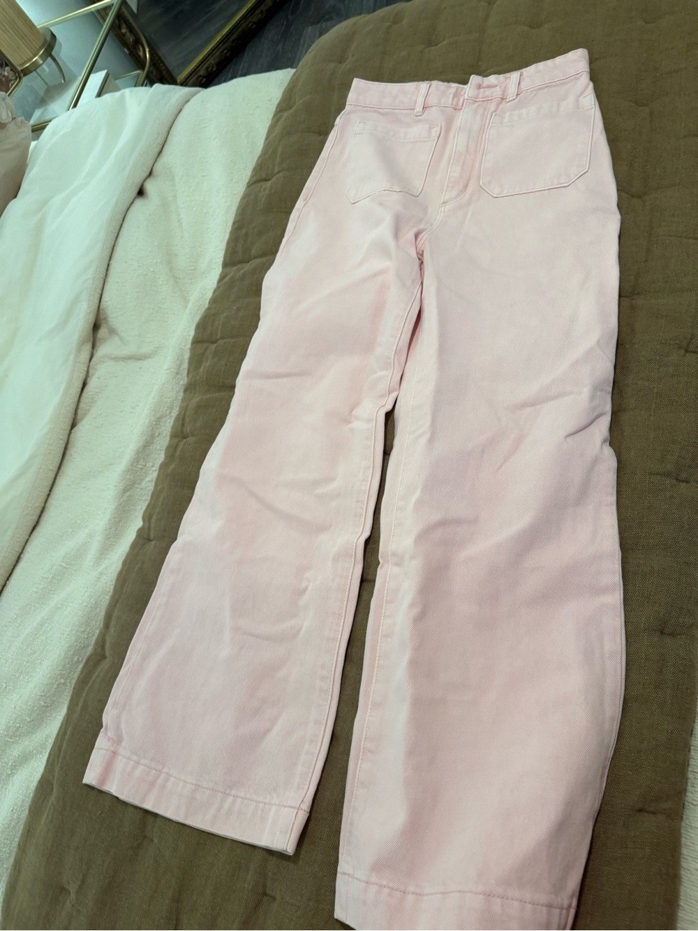 Rolla’s Sailor Jean Baby Pink Wide Leg High Rise Jeans Size 26